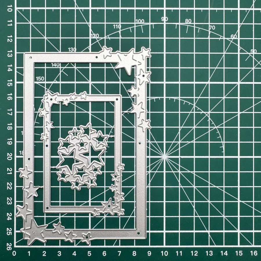 TEMU 2026 New Arrival Paspatial Star Frame Metal Cutting Dies For Diy Scrapbooking Card Making Stencils Photo Albums
