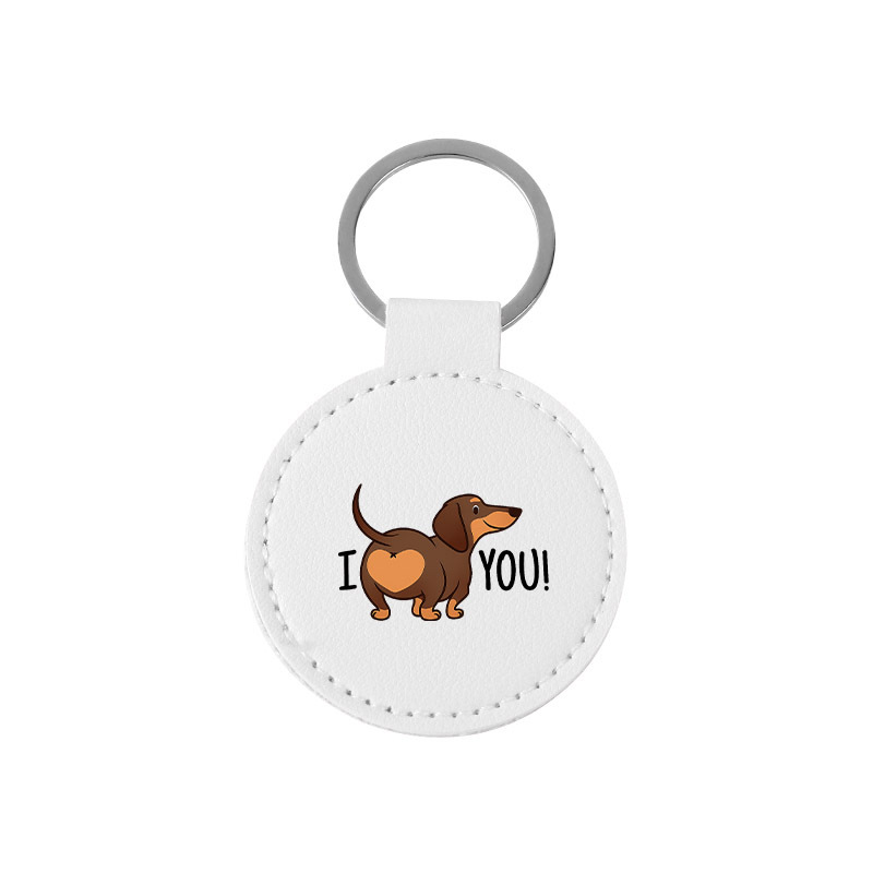 TEMU 1pc "i Love You" Dachshund Pattern Keychain - Gift For , Lovers, Teachers, Party Souvenir, Dachshund Lover Gift