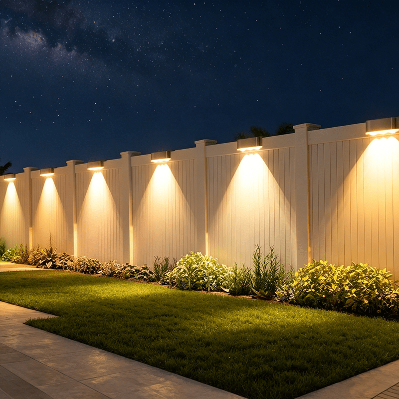3-LED Convex Mirror Solar Wall Light with Smart Sensor
