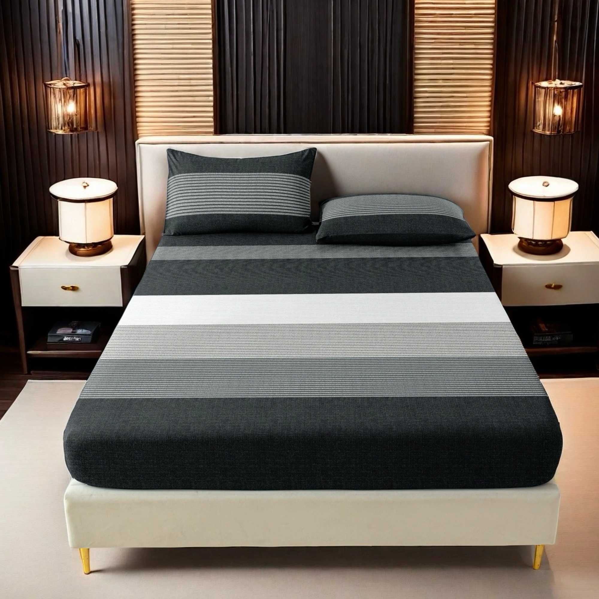 3PCS Black White Gray Striped Bed Sheet: In-Depth Review, Specs & Buyer's Guide