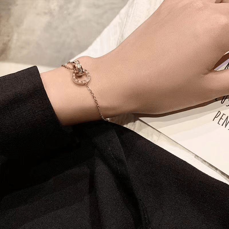 Roman Double Loop Bracelet, Korean Style
