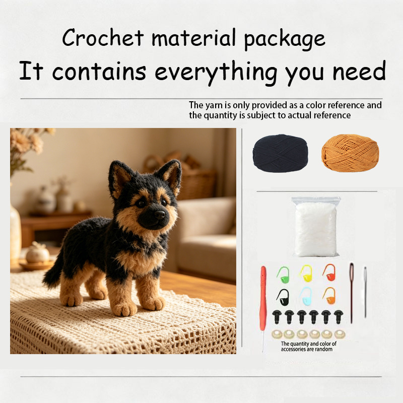 TEMU Kit de crochet réaliste pour , convient aux débutants et aux adultes - Tutoriel amigurumi par avec crochet et fil, de bricolage pour décoration