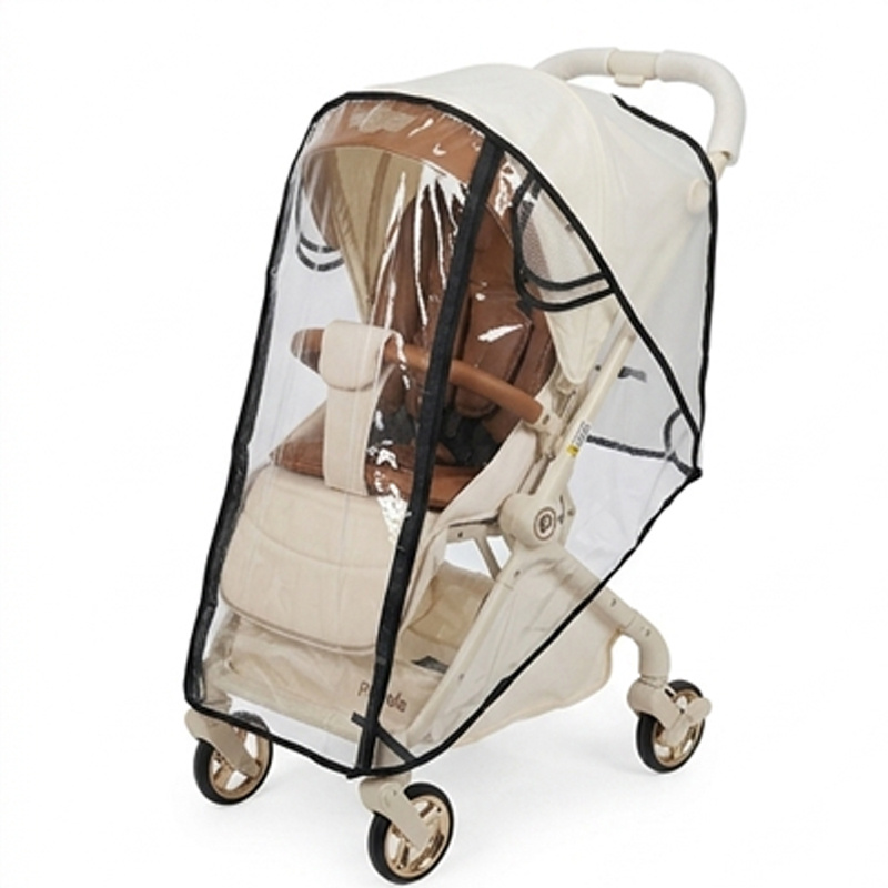 TEMU Housse de pluie pour poussette avec double fermeture éclair pour un facile bébé - Housse de pluie universelle pour poussette, haute avec vue et
