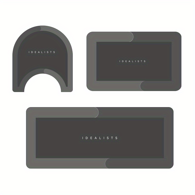 TEMU Set da 1/3 pezzi Tappetino da bagno antiscivolo e assorbente, a forma di U per WC, Tappetino lavabile per , Zerbino per porta d', Tappetino per