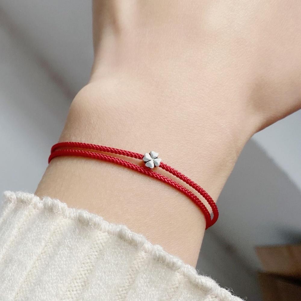 

Bracelet à avec Charme Porte- - Style Vintage & , Chevillère Tressée en Polyester pour Femme - Cadeau Idéal pour la Saint-Valentin, Symbolisant la