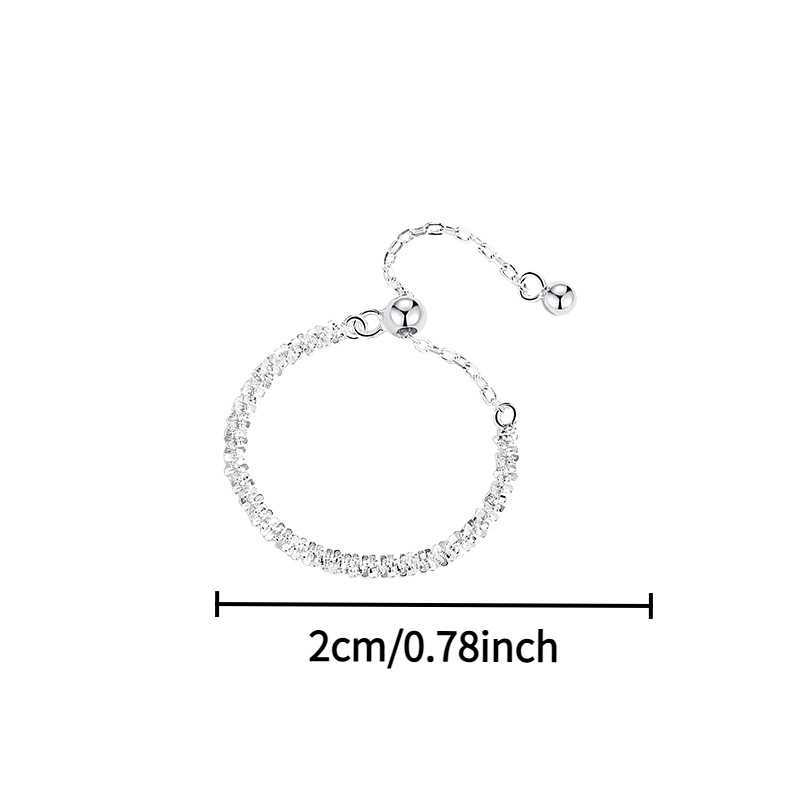 Women's Starry Sky Pull-Through Adjustable Ring, Elegant Design