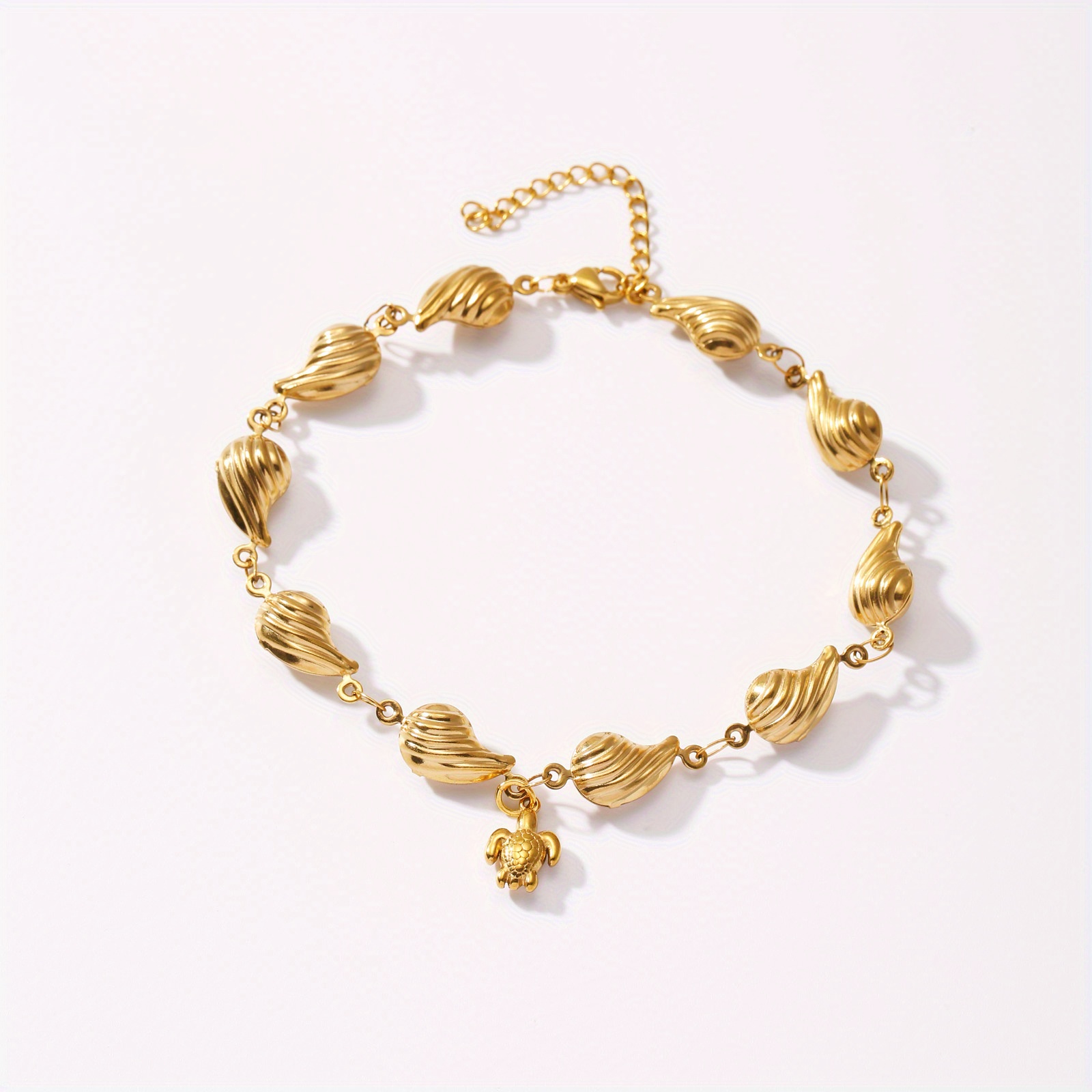 Women's Sea Turtle Stainless Steel Anklet, Hypoallergenic