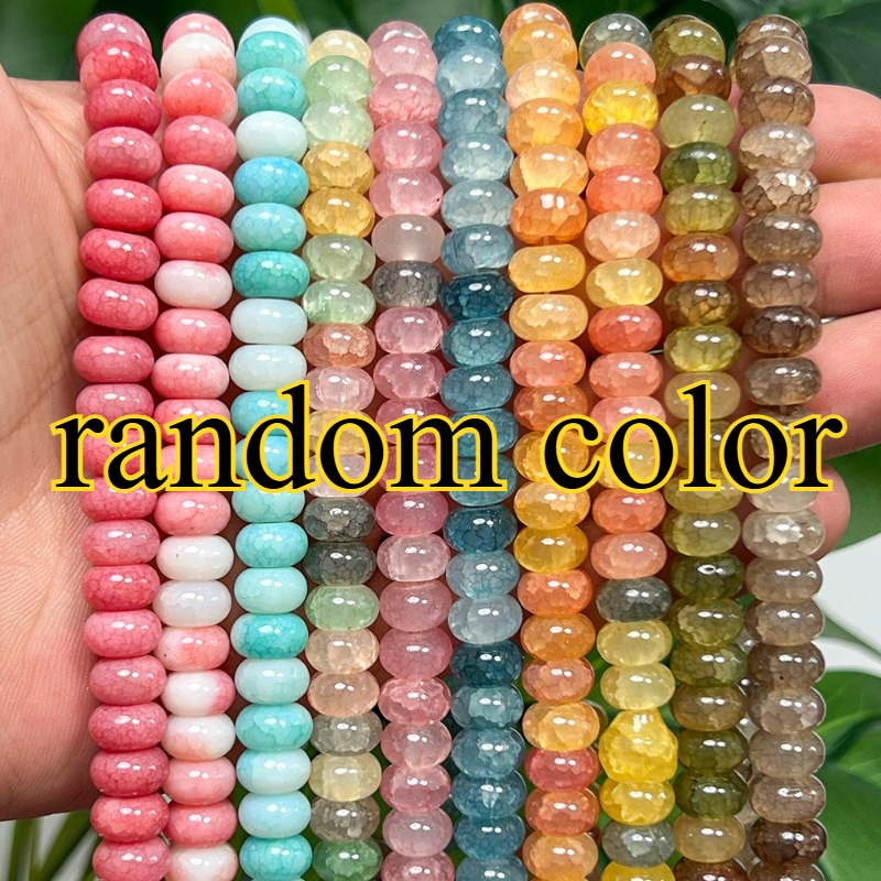 TEMU Beads And Bead Assortments, Jewelry Making Kits, 5x8mm Natural Mixed Stone Beads, Multicolor Dopamine Color Palette Round Loose Beads For