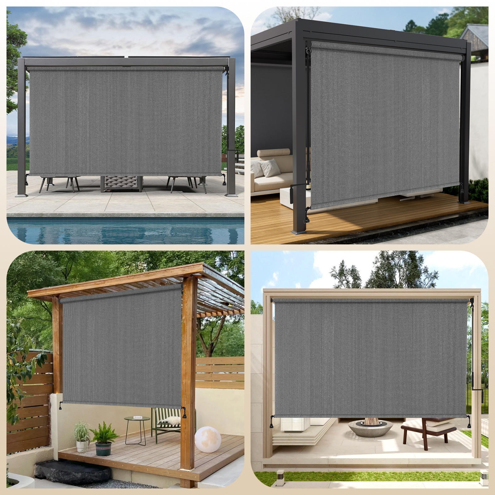 retractable privacy screen sold on Temu United States