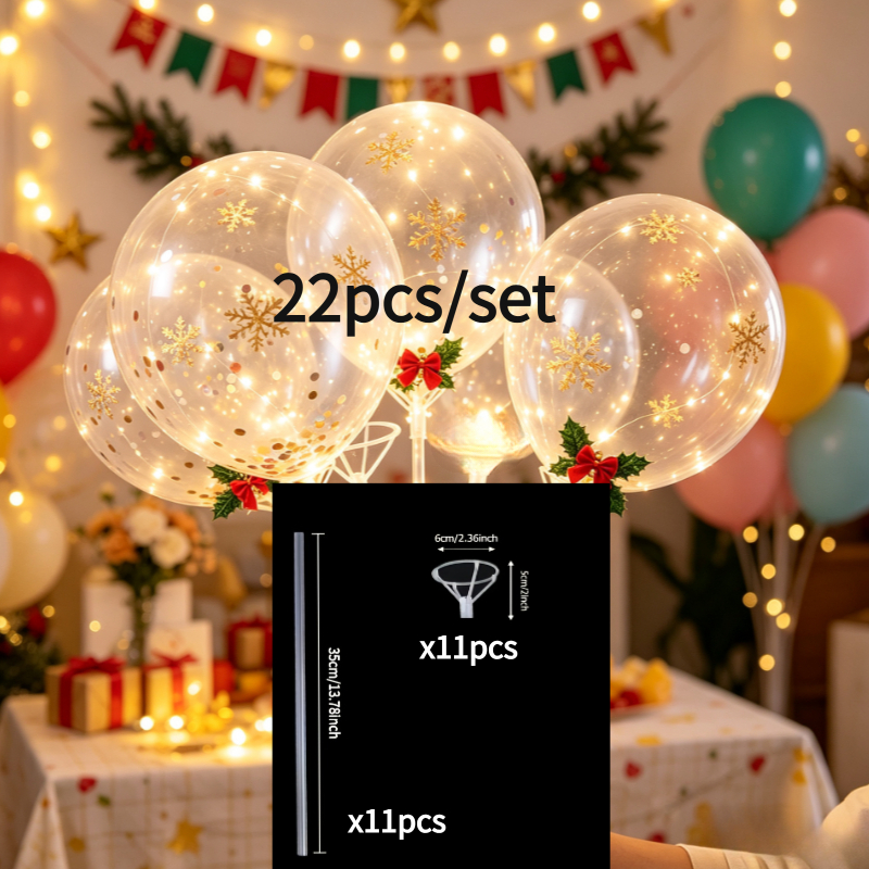TEMU 22pcs (11pcs Long Sticks And 11pcs Cup Holders) New Transparent Balloon Sticks - Balloon Stands, Detachable And Long Sticks And Round Large Cup