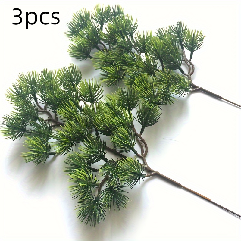 Artificial Pine Branches For Christmas Crafts, Home Decor, Parties - Realistic Plastic Pine Branches For Festive Decoration