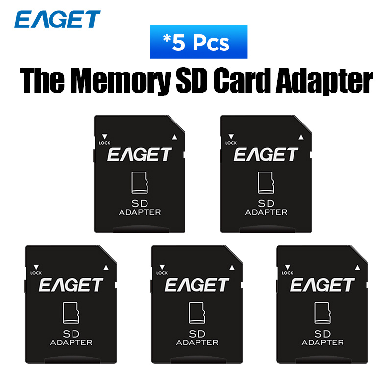 TEMU EAGET Confezione da 5 adattatori da scheda TF a scheda SD compatibili con schede di memoria per fotocamere, PDA, dispositivi multipli