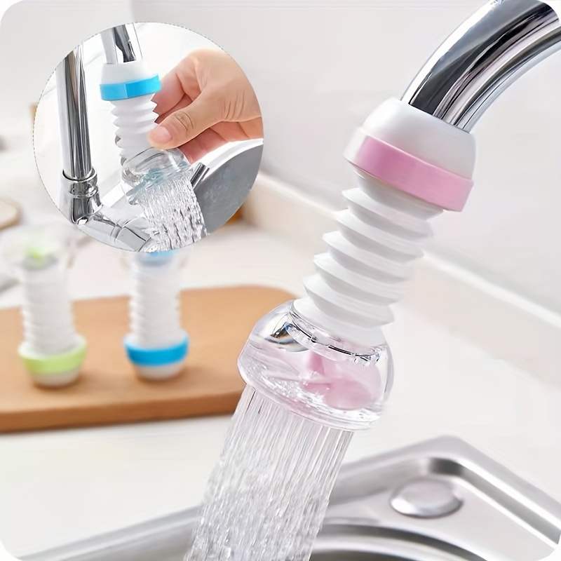 1pc Retractable Faucet Sprayer with A Rotatable Adjustable Length Design Easy to Install Splash Proof And Made Of Durable Plastic Perfect for Home Kitchens RV Kitchens RV Bathrooms And Restaurants