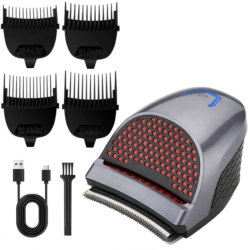 TEMU Men's Self-service Hair Clipper For Hair Cutting, Cordless Rechargeable Hair Trimmer Metal Cutting Grooming Kit Beard Shaver For Self Home