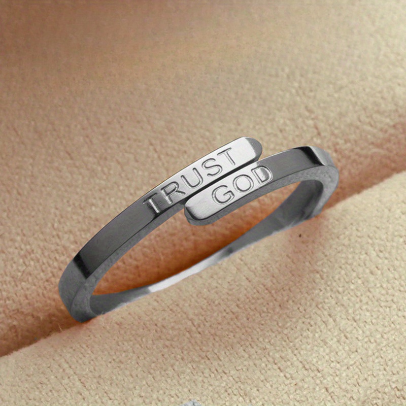 Image of 1pc " God" Stainless Steel Adjustable , A Gift Suitable For