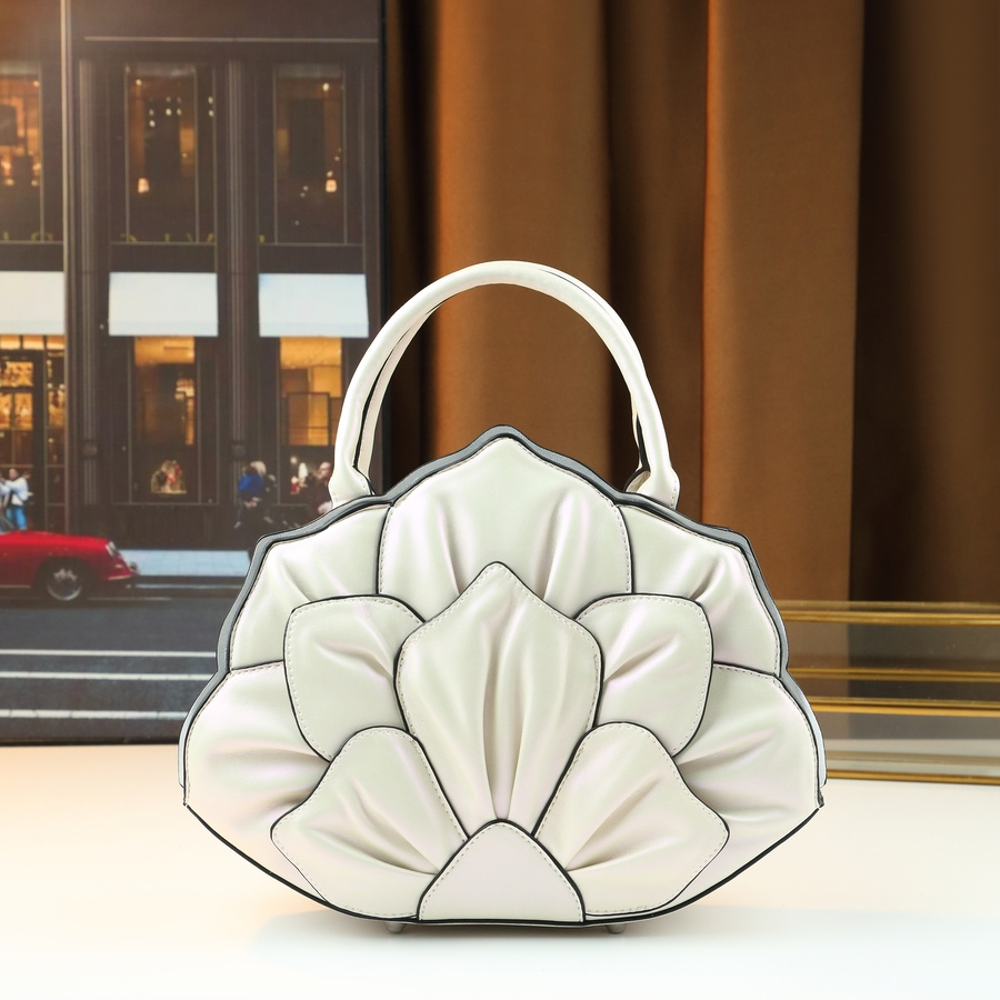 Meela & Jack Women's Elegant Floral-like handbag - Luxury Purse with Zipper Closure, Detachable Strap - White Everyday & Formal Bag for Women, Wedding, Office, Party - European Collection, Wedding Tote, Sophisticated Design, Highquality Finish, Fashionable Accessory, Bridal Accessory