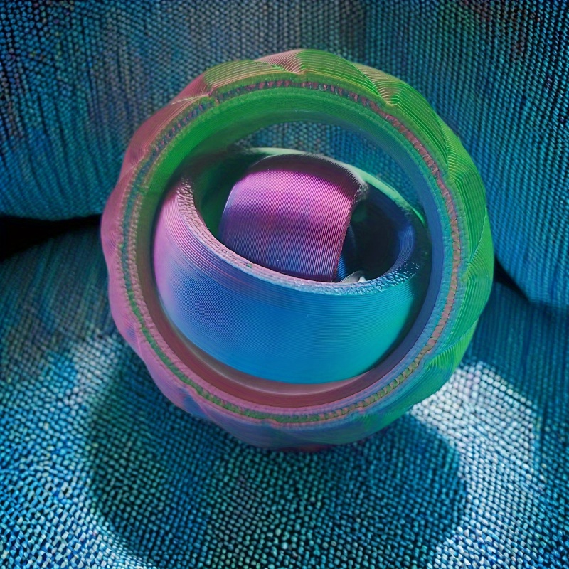 A Durable Plastic 3d Printed Sensory Coaster, Suitable For Adult Use—geometric Pattern Relaxation Tool For Mindfulness Meditation
