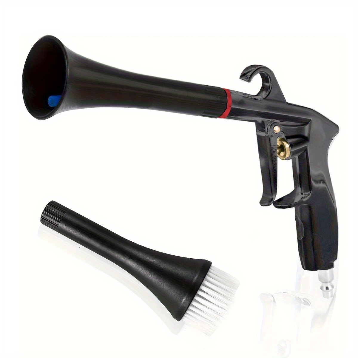 TEMU High-pressure Car Interior Cleaning Tool With 1/4" Quick Connect - Made Of Aluminum Alloy And Featuring Dual Nozzles For Effective Cleaning And Scrubbing