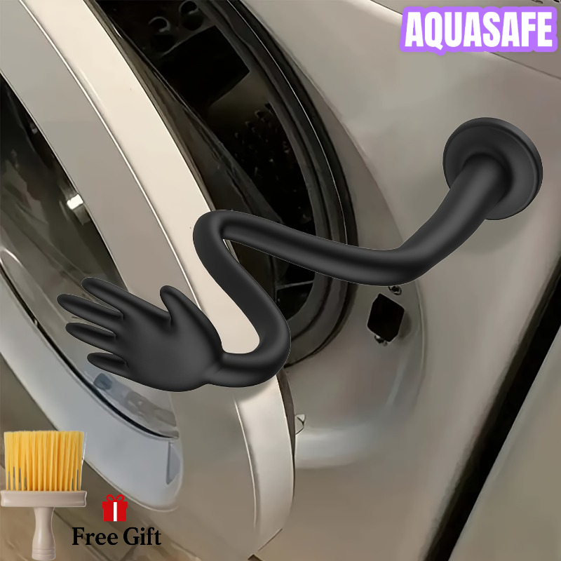 TEMU 2pcs: 1 Black Washing Machine Door Prop + 1 Brush - Compatible With Most Washing Machines And Rv Laundry Doors, Used As A Washing Machine Door