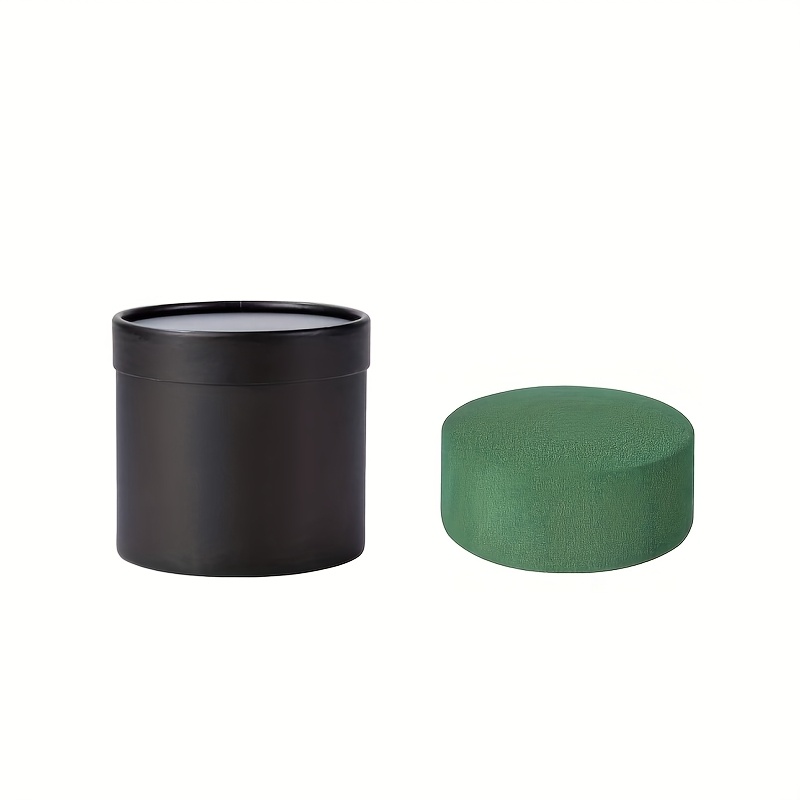2pcs Set A Round Gift Box And A Flower Clay Gift Boxes With Lids, Floral Foam Set, Round Boxes For Flowers For Mother' S Day Bridesmaid Wedding, Arrangements And Gifts