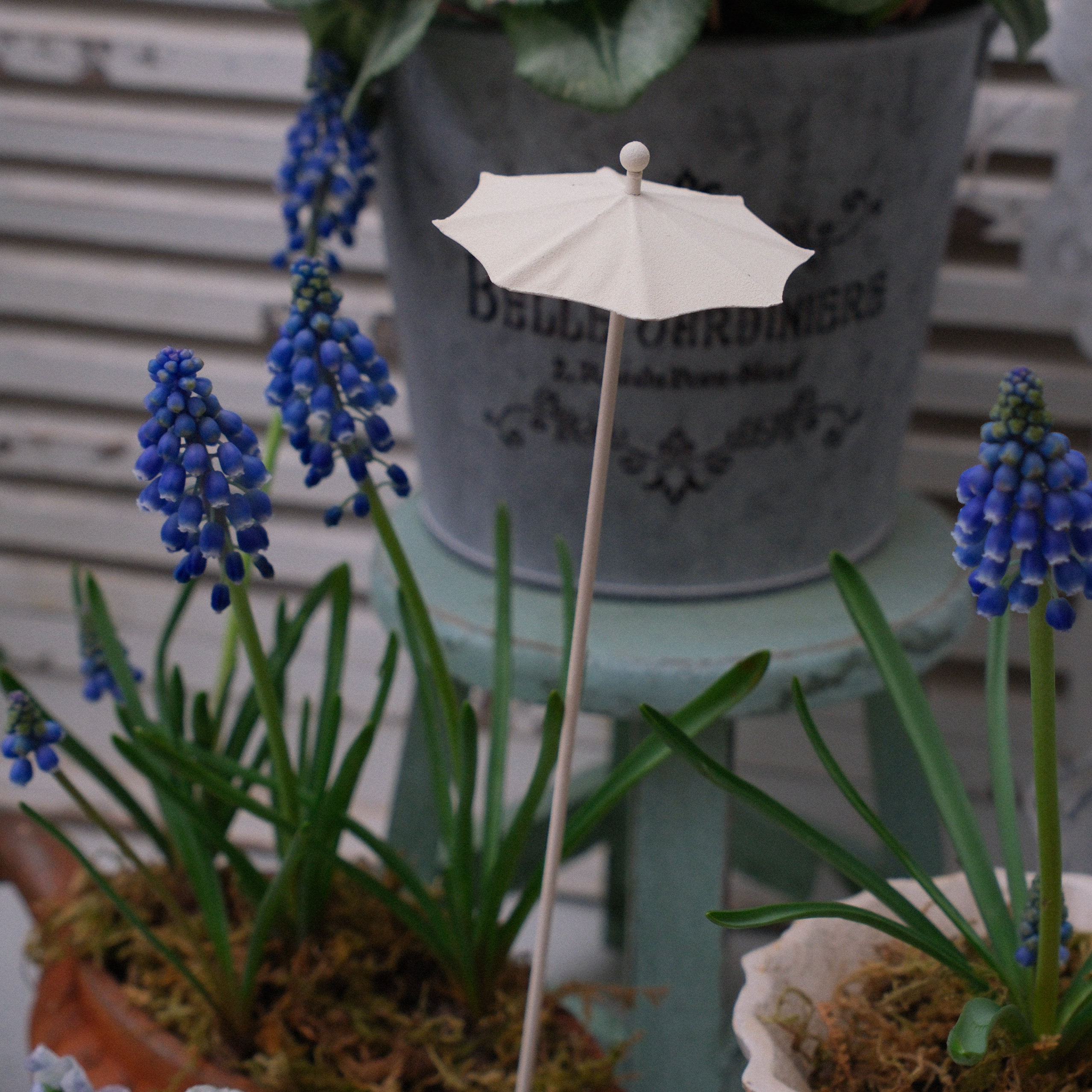 [2.5D] Dekostecker für Garten-Blumentopf im europäischen Stil, passender Blumen-Einsatz für Pflanzen & Töpfe, Garten-, Terrassen-, Balkon-Gartendekoration, Zubehör für