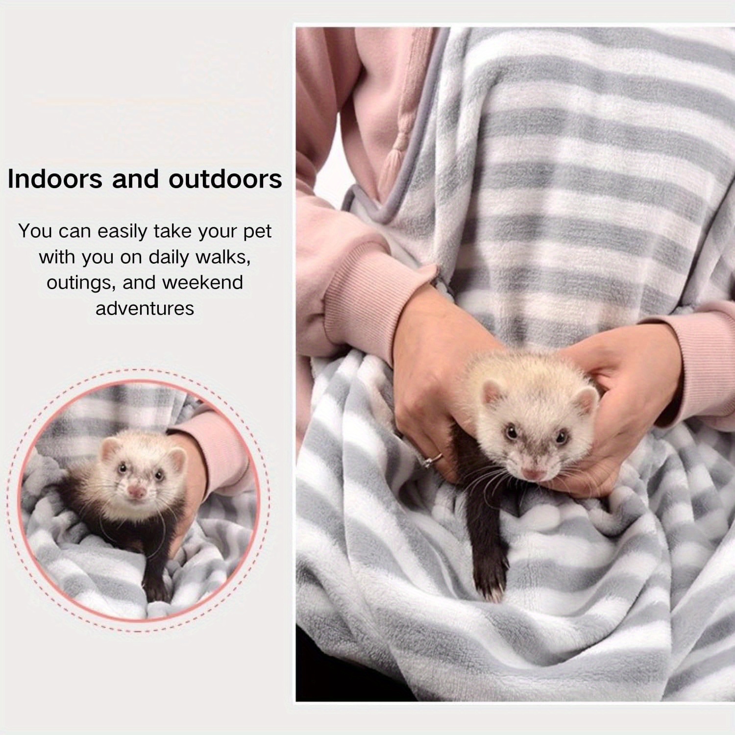 Soft And Breathable Small Pet Handbag with Suspenders, Designed for Hands-Free Use, Suitable for Small Dogs, Cats, Ferrets, And Rabbits