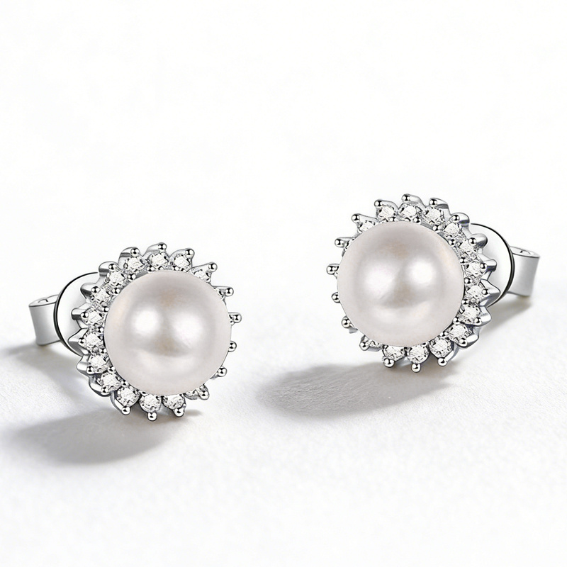 0.21 Carat*2 Moissanite Stud Earrings | S925 Sterling Silver Sunflower Style, Ideal For Everyday Wear And Gifts For Birthdays, Mother's Day, Christmas, New Year's, Includes Gift Box