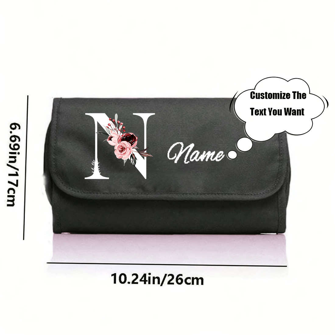 TEMU A Bag For Toiletries And Makeup That Customized With A Name Or Text, Suitable For Holding Family Travel Essentials
