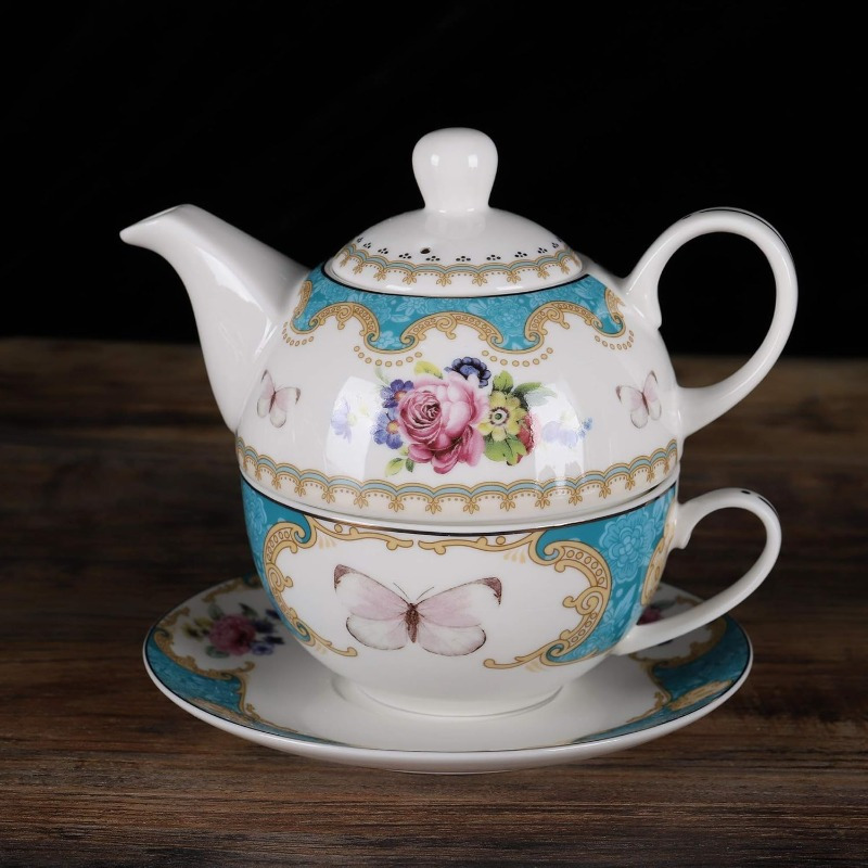   english porcelain tea for   floral teapot with cup   cup and saucer set Product details 2