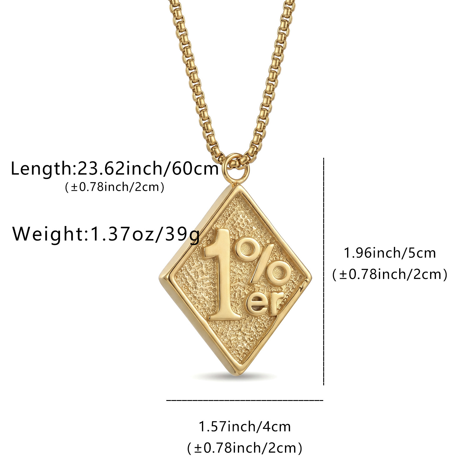 TEMU Lnchran 1pc Mens Letter Pendant Necklace 316l 316l 316l Stainless Steel 18k Gold Plated Biker Hip Hop Unique Jewelry