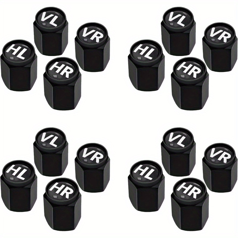 E-shop Aluminium Ventilkappen, 16-teiliges Set mit Dichtungen, zur Markierung von Winter- und Sommerreifen für Autos, SUVs usw., 4 Sets Reifenventile,