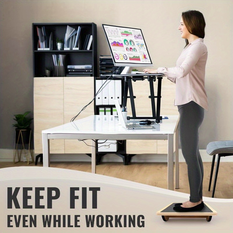 wooden balance board anti slip bars platform core Temu Australia