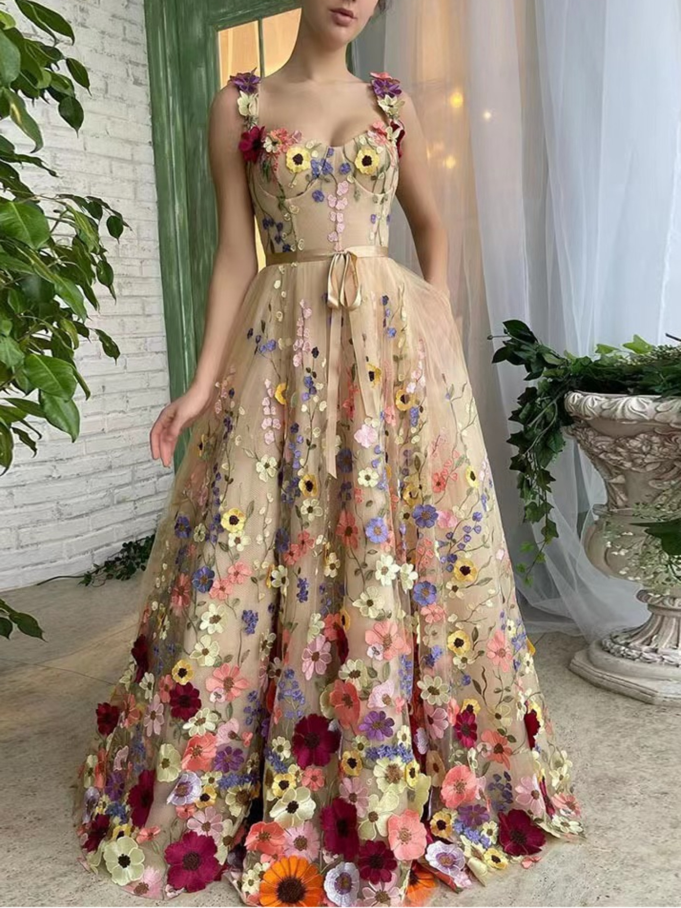 3d floral dress sold on Temu United States