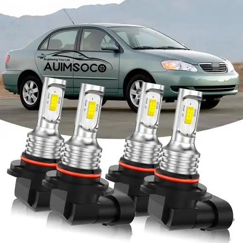 6-Piece LED Headlight + Fog Light Kit For 2009-2013 Toyota Corolla – 9005/9006/H11 – 6000K White