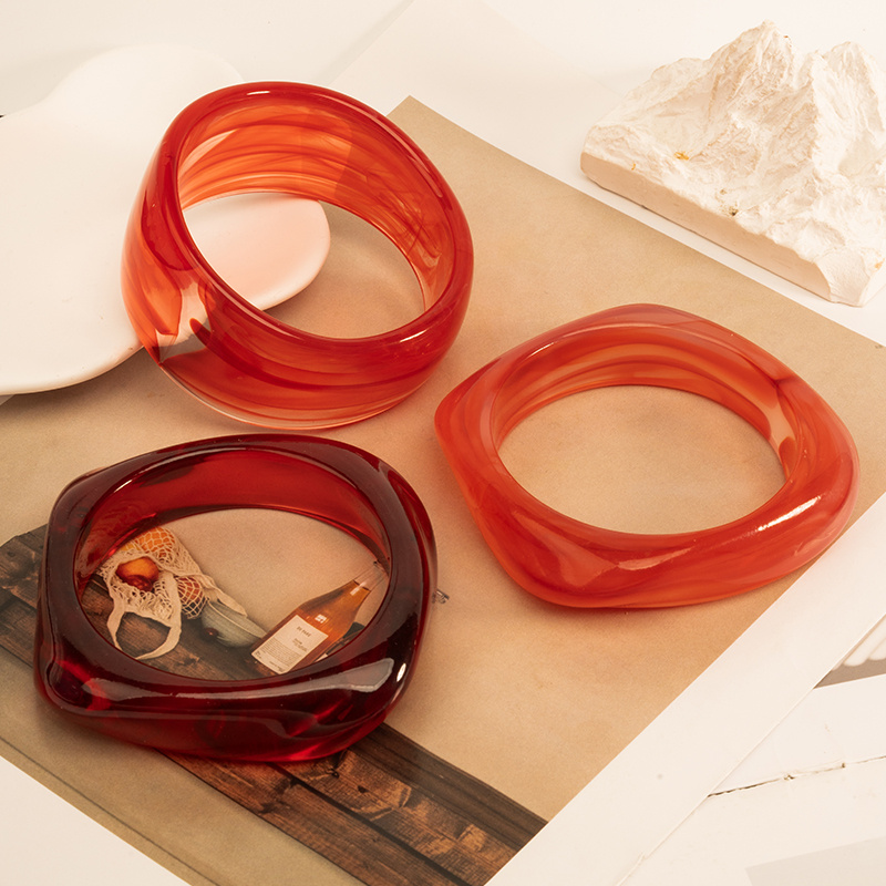 3pc Elegant Casual Irregular Geometric Bangle Set