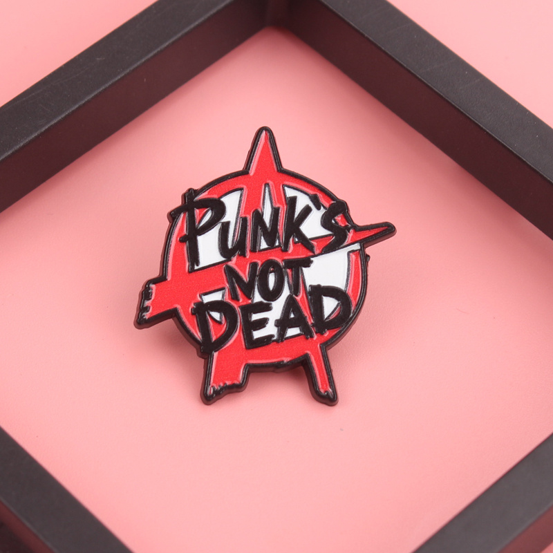 Punktronic Pin - Red/white With Safety Pin [vintage Riot Core]