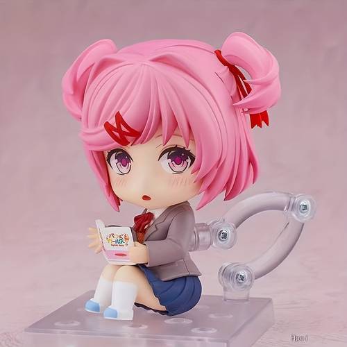 random style figure cute anime game character collectible statue pink hair interchangeable faces movable limbs detailed school uniform design display and gifts christmas halloween birthday