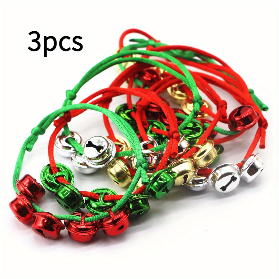 

3pcs-christmas Bracelet-christmas Decoration, , Christmas Red//, Suitable For Christmas And