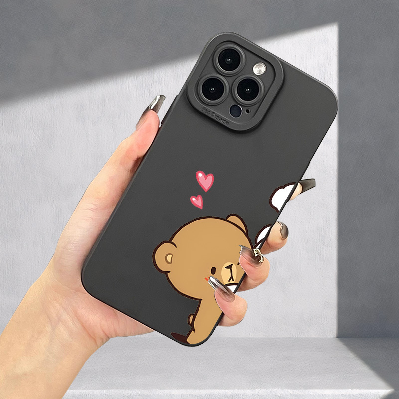 TEMU Phone Case: Letters Pattern Uv Printing Angel Eyes Soft Phone Case Phone Shell Matte Phone Cover 360 Degree Full Protection For Iphone 11 12 13