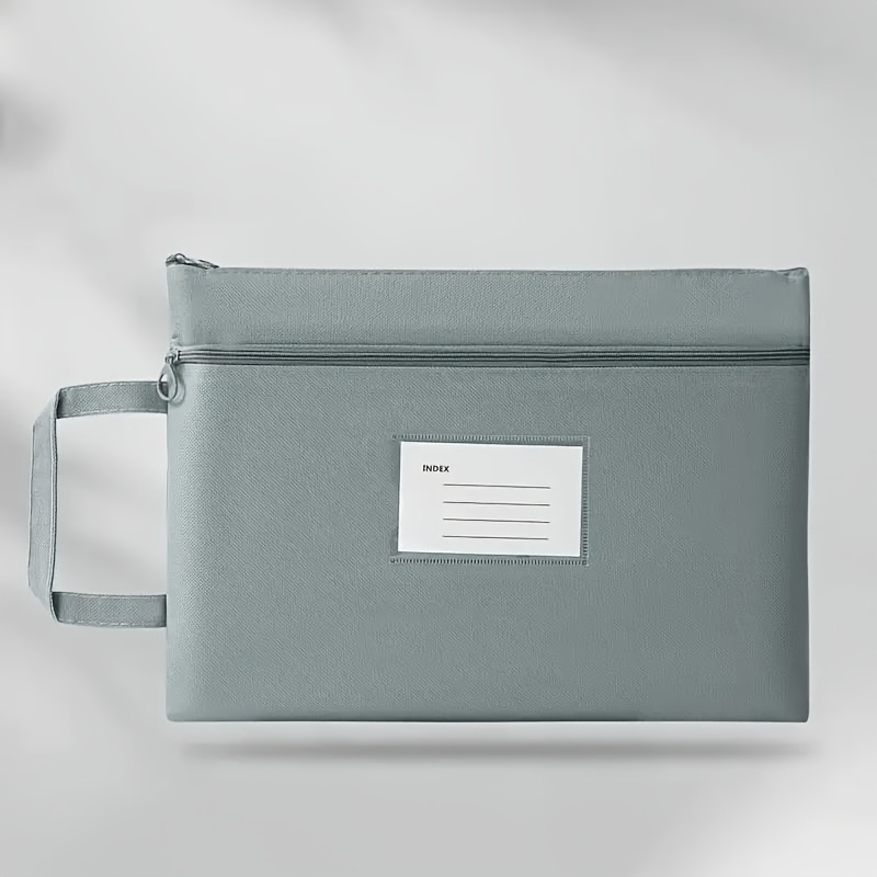 Large Capacity A4 File Bag - Oxford Cloth Double Zipper Handheld Stationery Organizer, Design, Durable And Stylish For Everyday Use