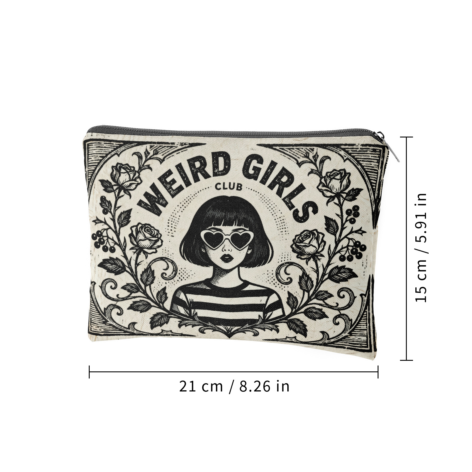 E-shop WEIRD Vintage Make-up & Kulturtasche Organizer - Schwarz & Weiß Retro mit Futter, Multifunktionaler Reise- & Heim-Organizer für Frauen,