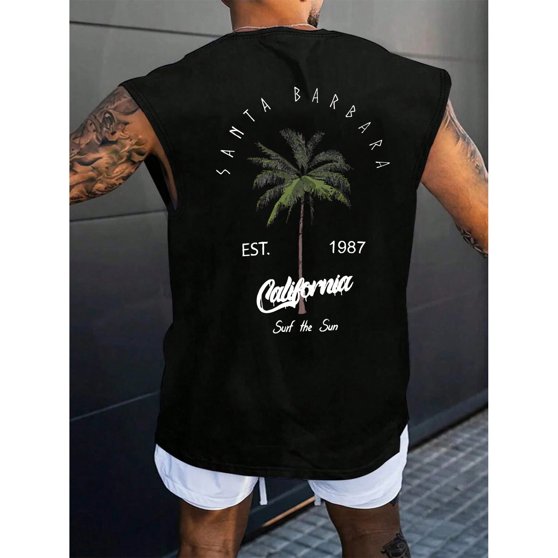 

Print Men's Casual Short Sleeve T-shirt, Polyester Elastane Blend, Crew Neck, Slight Stretch, Summer Outdoor Sports Tee