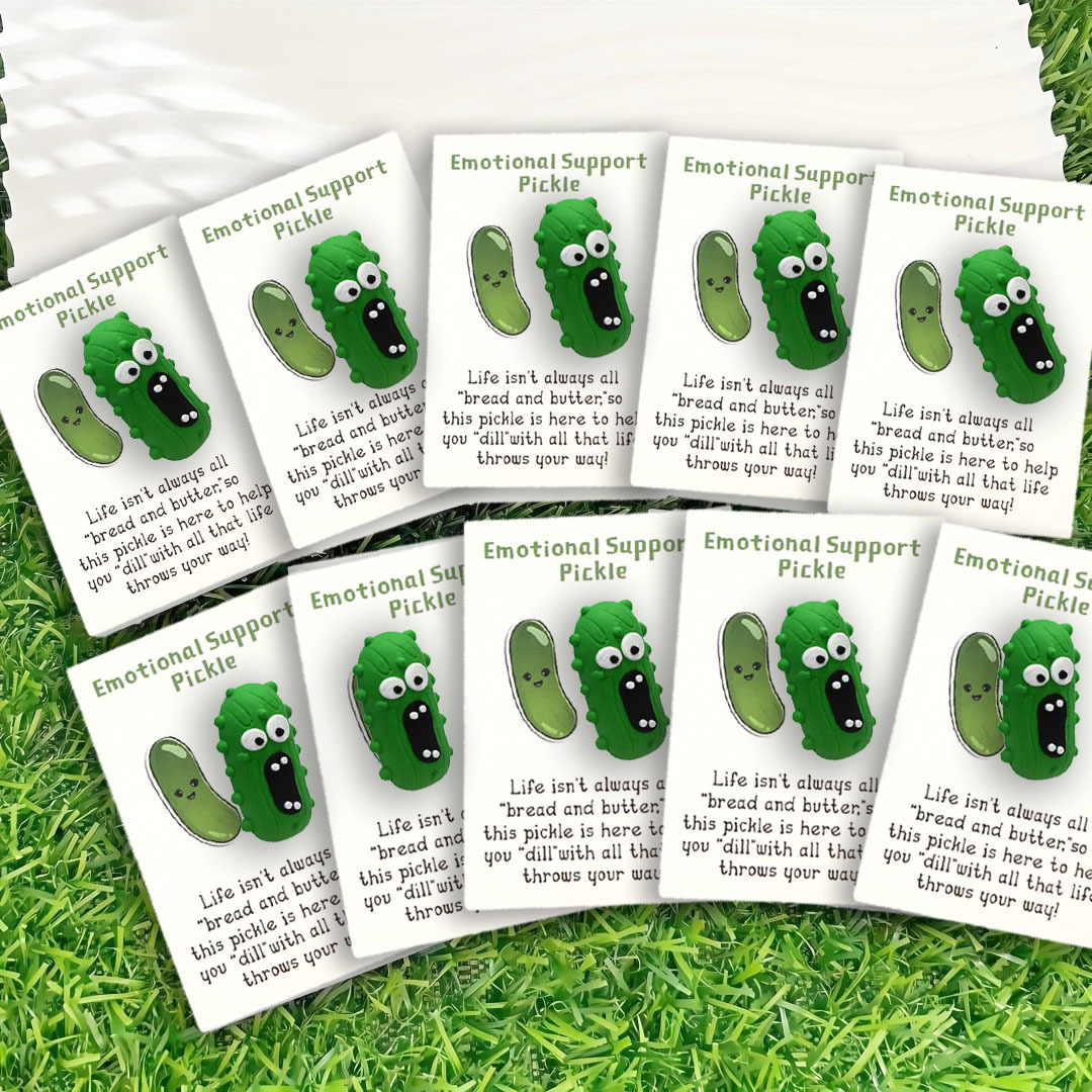 TEMU Gift For Her/him A Set Of 10 3d Humorous Support Hug Cards, Beads And Mini Pvc Resin Or Paper, Perfect For Crafts, Keychains, And Pen Additions.