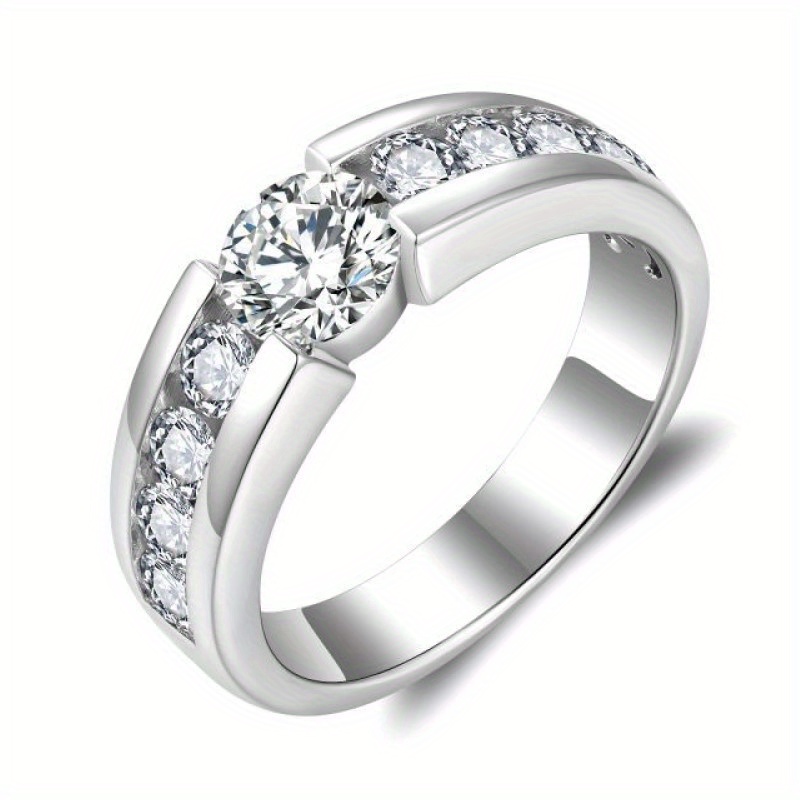 TEMU 925 Silver Moissanite Ring, 6-12 Gauge, .2 Carats, 1.8 Carats Silver Weight