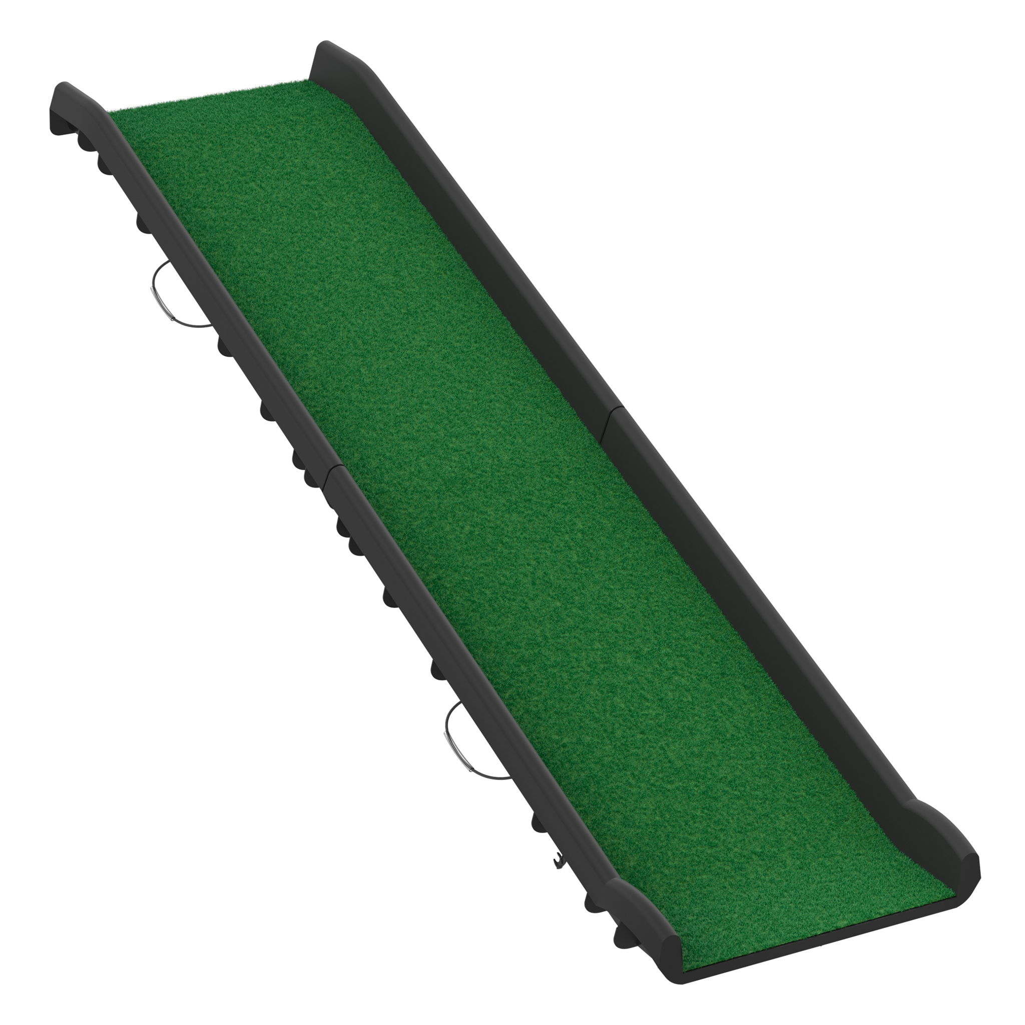 TEMU Dog Steps Dog Ramp Car Foldable Plastic Dog Ramp Trunk Entrance Aid, Pet Steps For Large And Heavy Dogs, 156x40cm, Black And Green