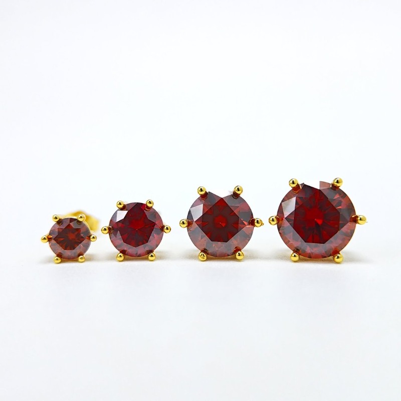 Women's Luxury Style Moissanite Copper Earrings