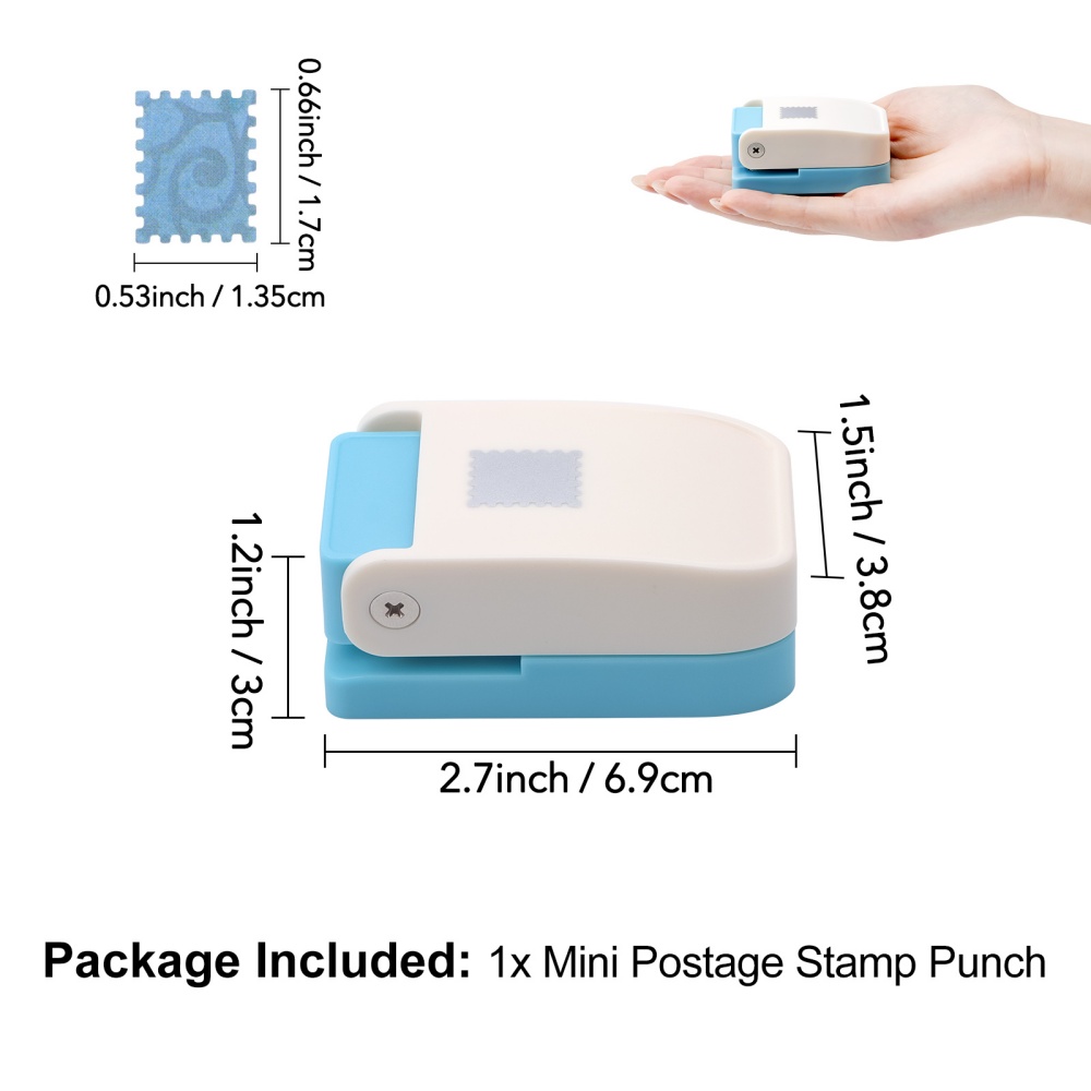 TEMU ミニチュアサイズ スタンプー 携帯用プレス・穴あけ工具 スタンプ型紙葉書・ホリデーギフトデコレーションカード・手作りカード用印刷
