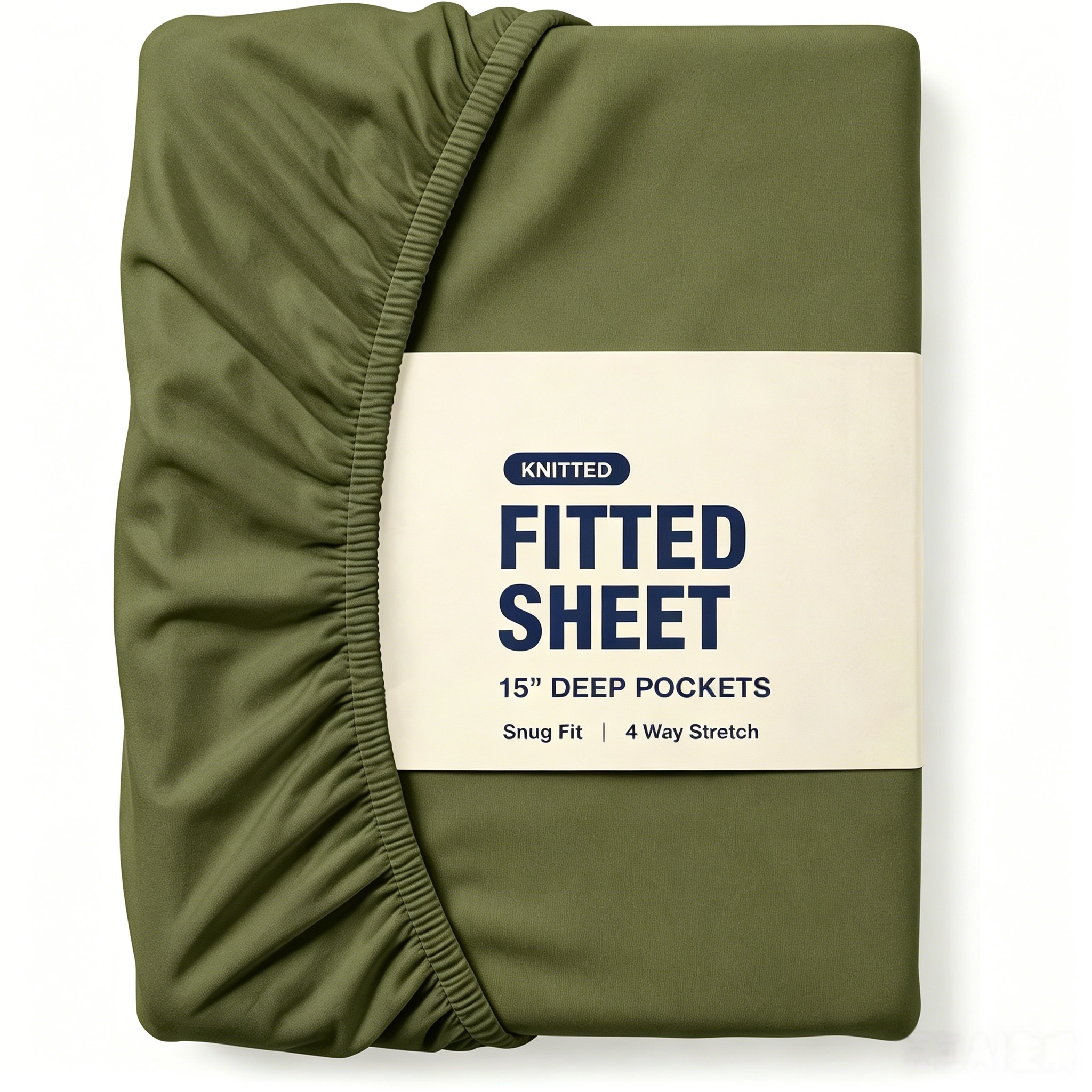 TEMU 2200tc 1pc Fitted Sheet, 360° Full Elastic 40cm Deep Pocket Mattress Cover, Non-slip Ultra Soft Microfiber, Fade & Shrink Resistant, Machine