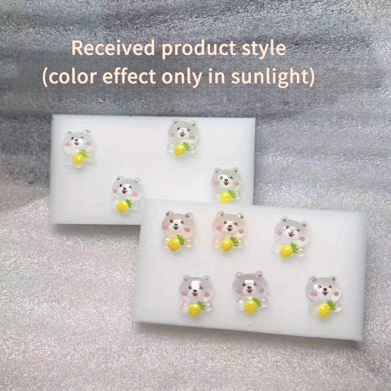 4 Pack Color-Changing Sun Bear Earrings