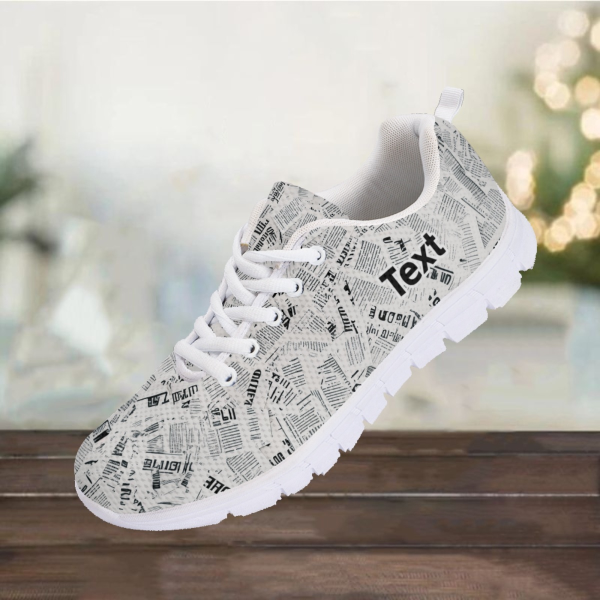newspaper sneakers
